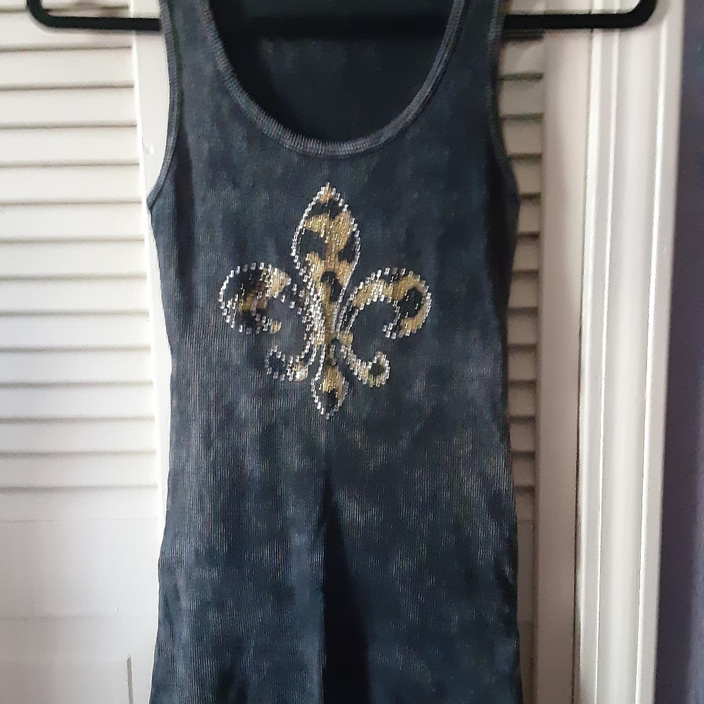 T Party Fleur de Lis Tank Top